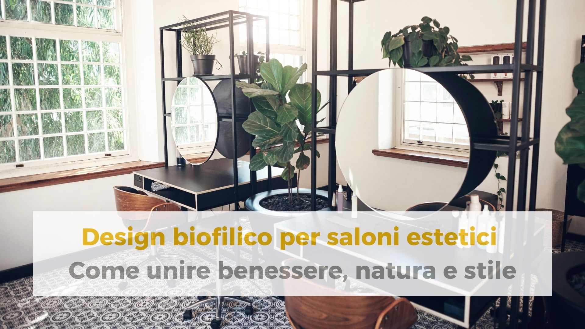 salone parrucchieri dal design biofilico