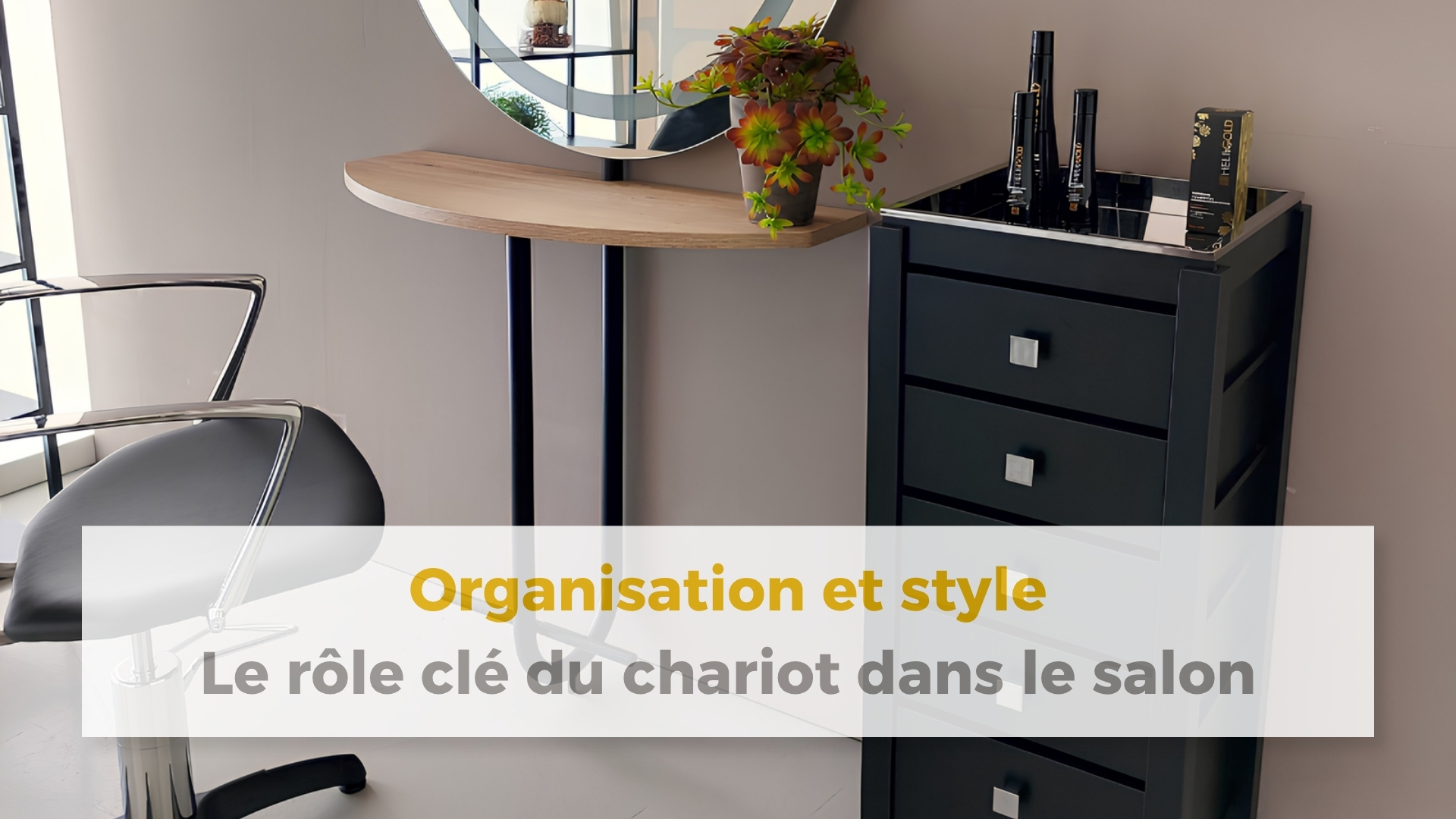 salon de coiffure chariot de coiffure
