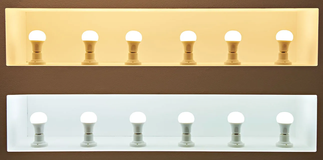 confronto luce calda luce fredda
