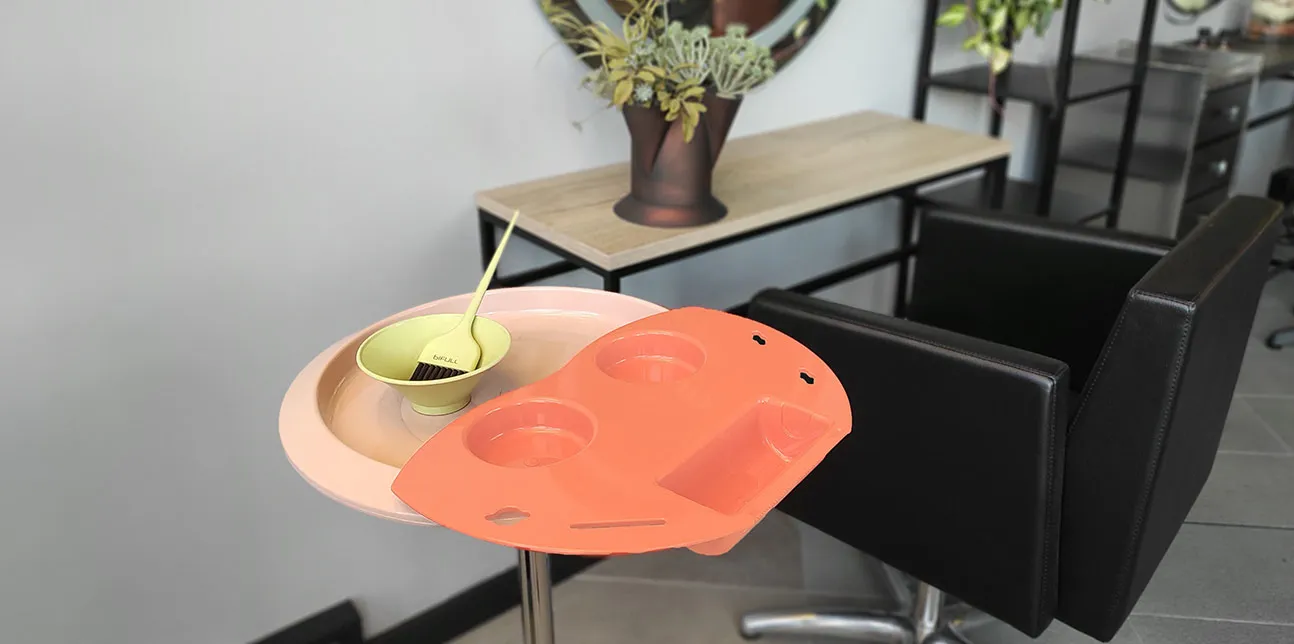 Carrello parrucchiere giotto colore peach fuzz