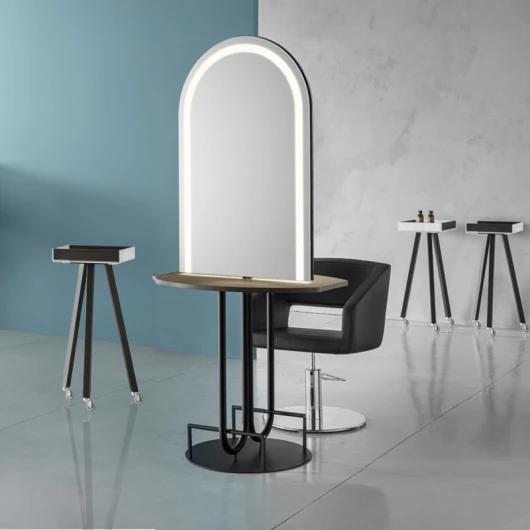 specchiera con illuminazione led per parrucchieri